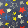 Джинс набивной "Звезды" X122 деним, красный, 115-125 г/м², 145-148 см фото № 4