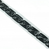 Тесьма декоративная T118-1 черный, 3,5 см (намотка 7,5 ярдов) фото №1