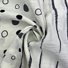 Блузочная ткань с вискозой "Горошки и полосы" D7094,белый, серый, 100 г/м², 145 см фото №1