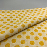 Блузочная ткань с вискозой "Горошек" D1903, молочный, желтый, 112 г/м², 148 см фото № 2