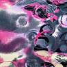 Трикотаж "Оттоман" принт, двухсторонний бордюр D5, фуксия, темно-серый, 150 см, 180 г/м² фото № 4