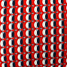 Шифон жоржет принт "Горохи" D76, красный, темно-синий, 70 г/м², 150 см фото № 4