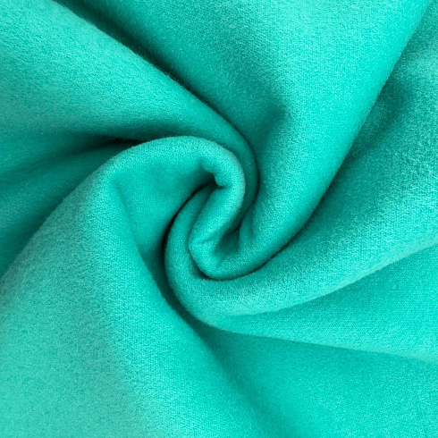 Пальтово-костюмная ткань (кашемир), циановый, 150 см, 300 г/м²