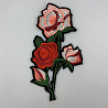 Термонаклейка "Розы" P062 красный, зеленый, 23 см фото №1
