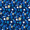 Трикотаж скуба принт "Горошки" HGРT150415-1 синий, бирюзовый, 150 см, 220 г/м² фото № 3
