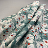 Блузочная ткань с вискозой "Акварельные цветы" ZM81064, серо-голубой, терракотовый, 90 г/м², 150 см фото № 2