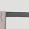 Лампас трикотажный с люрексом T LM19 черный, серебро, 2,5 см (намотка 70 метров) фото №1