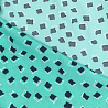 Ниагара принт "Квадратики" N0635 бирюзовый, темно-синий, 150 см, 110 г/м² фото № 3