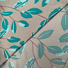Ниагара принт "Листья" N5041 бирюзово-зеленый, бежевый, 150 см, 110 г/м² фото № 3