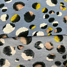 Плательная принт с вискозой "Леопард" DSSM134 серо-голубой, желтый, 150 см, 90 г/м² фото № 3