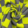 Креп спандекс принт "Квадраты" D515, желто-зеленый, серый, 150 см, 100 г/м² фото №1