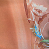 Шифон принт "Цветы" односторонний бордюр F023215, оранжевый, сиреневый, 75 г/м², 150 см фото № 4