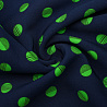Костюмная Барби B19209 принт "Горохи", темно-синий, зеленый, 200 г/м², 150 см фото №1