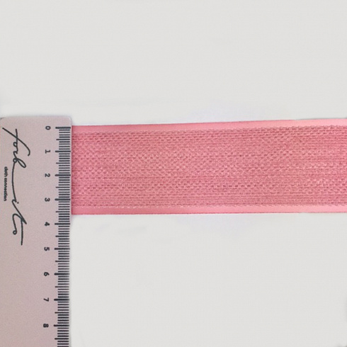Тесьма декоративная T1612 розовый, 4 см (намотка 50 ярдов)