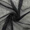 Сетка с люрексом "Звезды" D1, черный, серебро, 95 г/м², 150 см фото №1