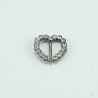 Пряжка "Сердце" 1661, серебро, 1,5 см фото №1