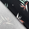 Трикотаж джерси принт "Листья" WPP017, черный, мятный, 290 г/м², 150 см фото № 3