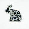 Термонаклейка "Слон" R1885 темно-синий, серый, 6,5 см фото №1