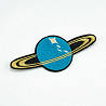 Термонаклейка "Сатурн" S3331 синий, золото, 10 см фото №1