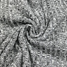 Трикотаж рибана (лапша) меланж RIB134L серый, 150 см, 200 г/м² фото №1