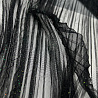Сетка плиссе с блеском D1 Col.2, черный, 35-40 г/м², 150 см фото №1