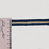 Тесьма (лампас) с люрексом TM D2 джинсовый, 1,5 см (намотка 100 ярдов) фото №1