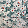 Блузочная ткань с вискозой "Акварельные цветы" ZM81064, серо-голубой, терракотовый, 90 г/м², 150 см фото № 3