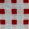 Креп жоржет "Квадрат" D6, красный, белый, 150 см, 100 г/м² фото № 4
