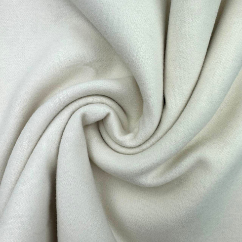 Пальтово-костюмная ткань (кашемир), молочный, 150 см, 300 г/м²