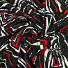 Трикотаж масло набивное "Геометрия" черный, красный, 150 см, 200 г/м² фото №1