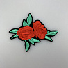 Термонаклейка "Розы" P027 красный, мятный, 8 см фото №1