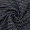 Трикотаж с люрексом в полоску OT067 темно-синий, 150 см, 240 г/м² фото №1