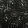 Хлопок принт "Цветы", черный, белый, 100 г/м², 135 см фото № 4