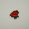 Термонаклейка "Роза" KL-161 красный, черный, 3,5 см фото №1
