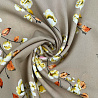 Ниагара принт "Цветы на ветке" N5966 бежевый, желтый, 150 см, 110 г/м² фото №1