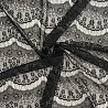 Гипюр стрейч "Реснички" XH-3101, черный, 55 г/м², 150 см фото №1
