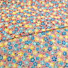 Коттон принт "Цветочки" D3401, розовый, голубой, 145 см, 100 г/м² фото № 3