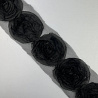 Тесьма декоративная Т/роз A134 черный, 12 см (намотка 7,5 ярдов) фото №1