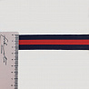 Лента лампасная темно-синий, красный, 2,5 см (намотка 50 ярдов) фото №1