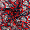 Гипюр B194, красный, темно-синий, 135 г/м², 150 см фото №1