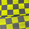 Креп спандекс принт "Квадраты" D515, желто-зеленый, серый, 150 см, 100 г/м² фото № 3
