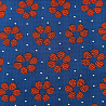 Шифон спандекс принт "Цветы" D1303-105, темно-синий, красный, 150 см, 70 г/м² фото № 4
