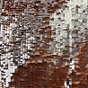 Пайетки на сетке D3, бежево-розовый, 133 г/м², 150 см фото № 4