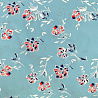 Ниагара принт "Цветы" N6971 голубой, коралловый, 150 см, 110 г/м² фото № 4