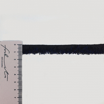 Тесьма декоративная T LM04 черный, темно-синий, 1,3 см (намотка 90 ярдов)
