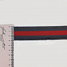 Лента лампасная с бахромой T1090 темно-серый, красный, 3 см (намотка 50 ярдов) фото №1