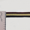 Лампас трикотажный с люрексом T T002Z черный, золото, 3 см (намотка 77 ярдов) фото №1