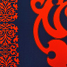 Трикотаж "Оттоман" принт узор D036 Col.4, темно-синий, красный, 150 см, 270 г/м² фото № 4