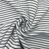 Трикотаж оттоман "Полоска" OT065 белый, темно-синий, 150 см, 270 г/м² фото №1