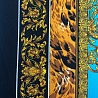 Трикотаж джерси двухсторонний бордюр KNIT, бирюзовый, тосканское золото, 150 см, 290 г/м² фото № 4